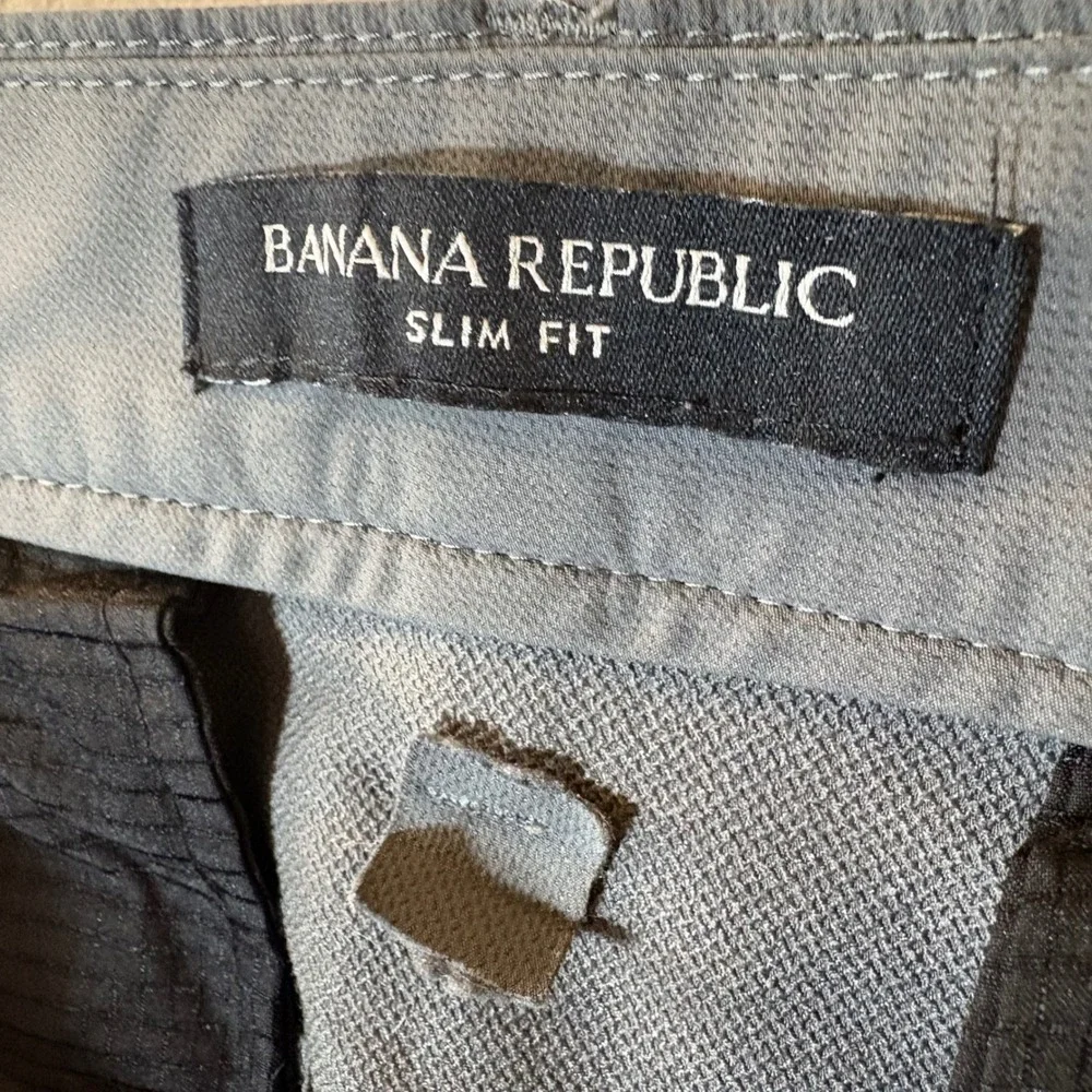 Banana Republic Slim City Performance Pants in Skyline Grey‎ Size 34X30